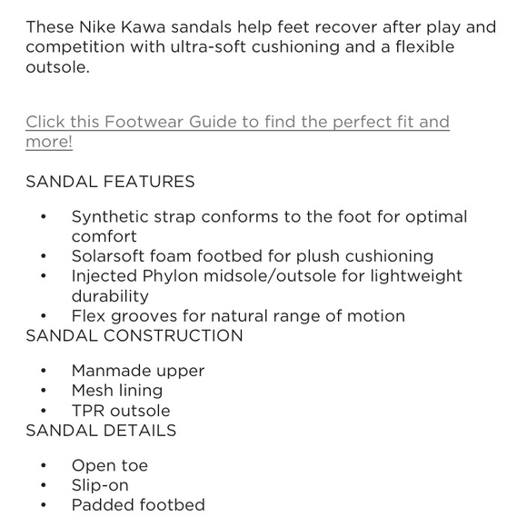 ❣️LAST PAIR❣️NEW Nike Kawa Kids JDI Slide Sandals Flops Shoes - Picture 7 of 10